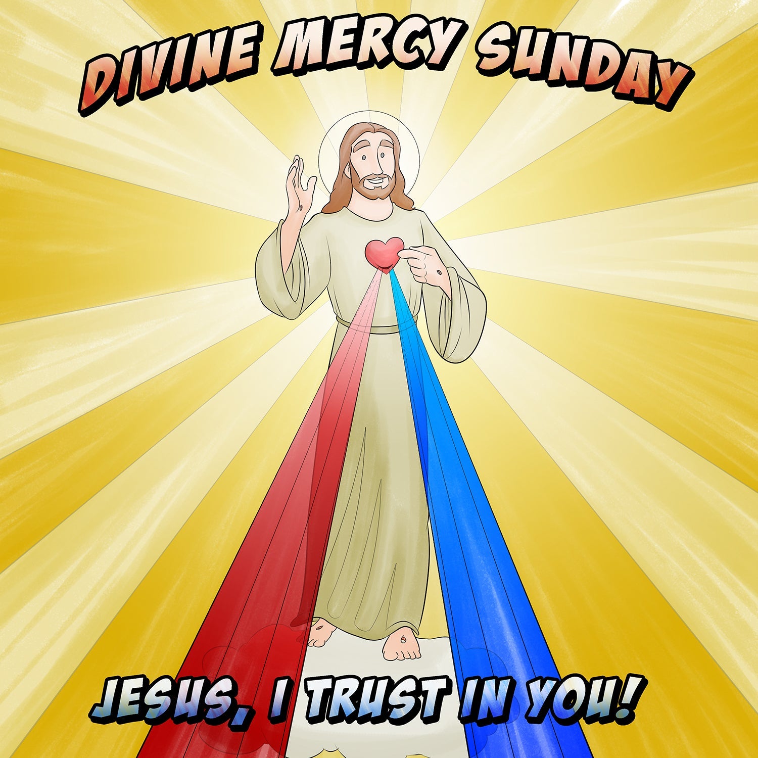 Coloring Page-Divine Mercy Sunday