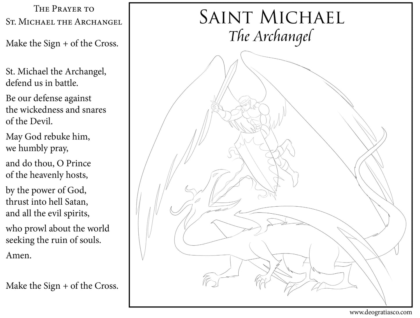 Coloring Page St. Michael